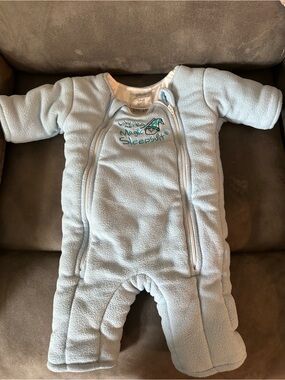 Baby Magic Sleepsuit Light Blue Fleece One-Piece